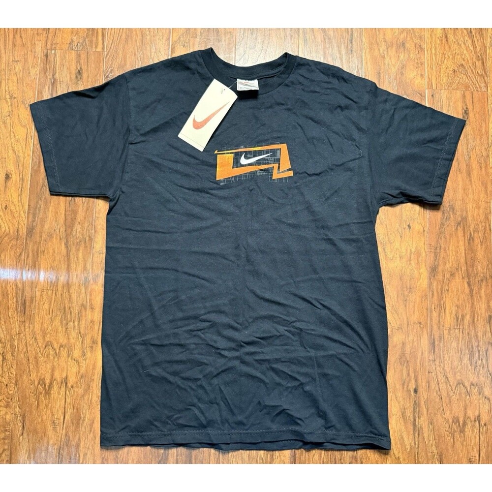 Vintage Nike Black T-shirt Swoosh Logo Just Do It Boys XL NWT Circa 1997